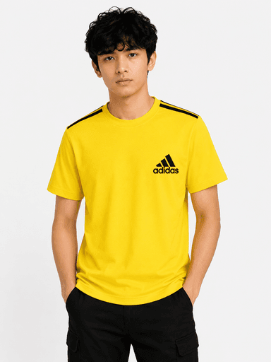 Premium Yellow Round Neck T-Shirt