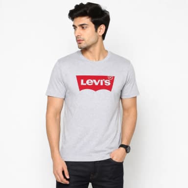 Levi’s Men’s Classic Logo Printed Crew Neck T-Shirt – Grey