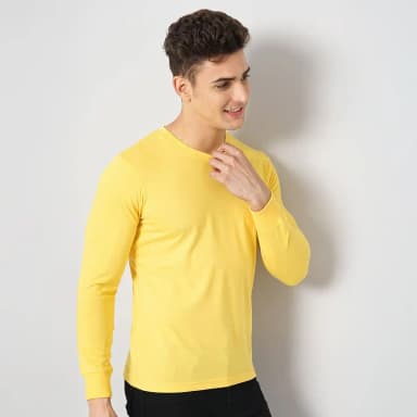Men's Casual Round Neck Regular Fit Full Sleeve T Shirt