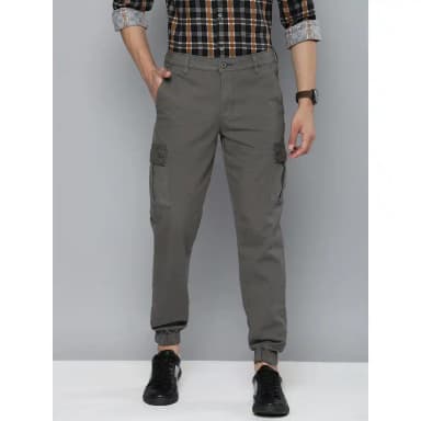 Men's Slim Fit Solid Casual Trouser