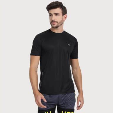 Men's Round Regular Fit Solid T shirt